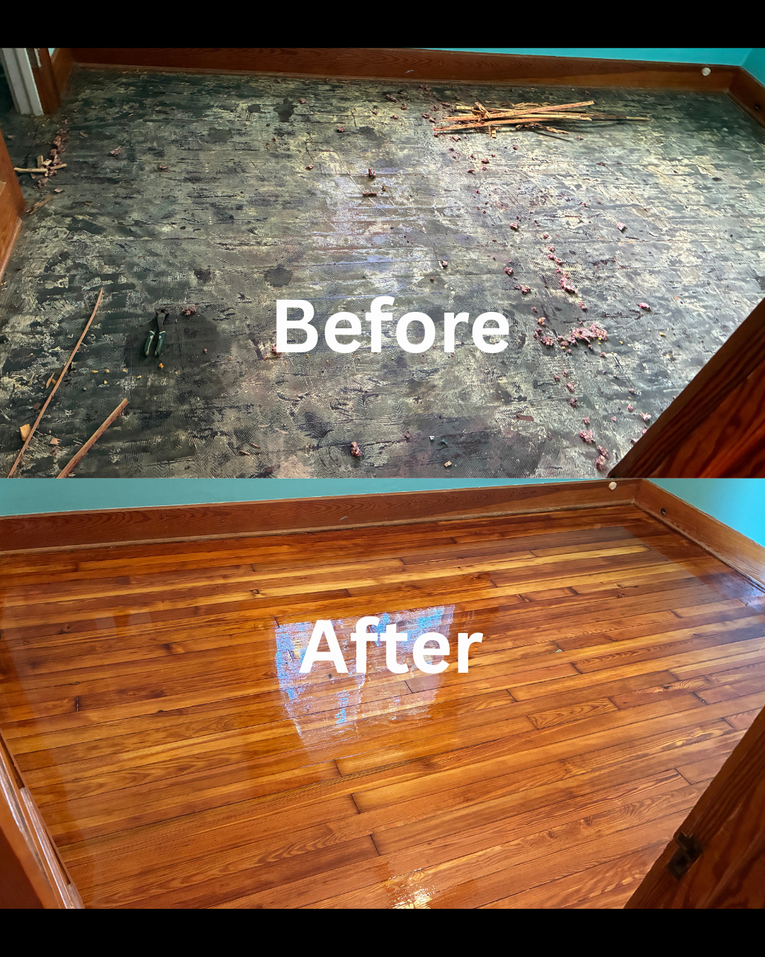 Refinished Hardwood Floors